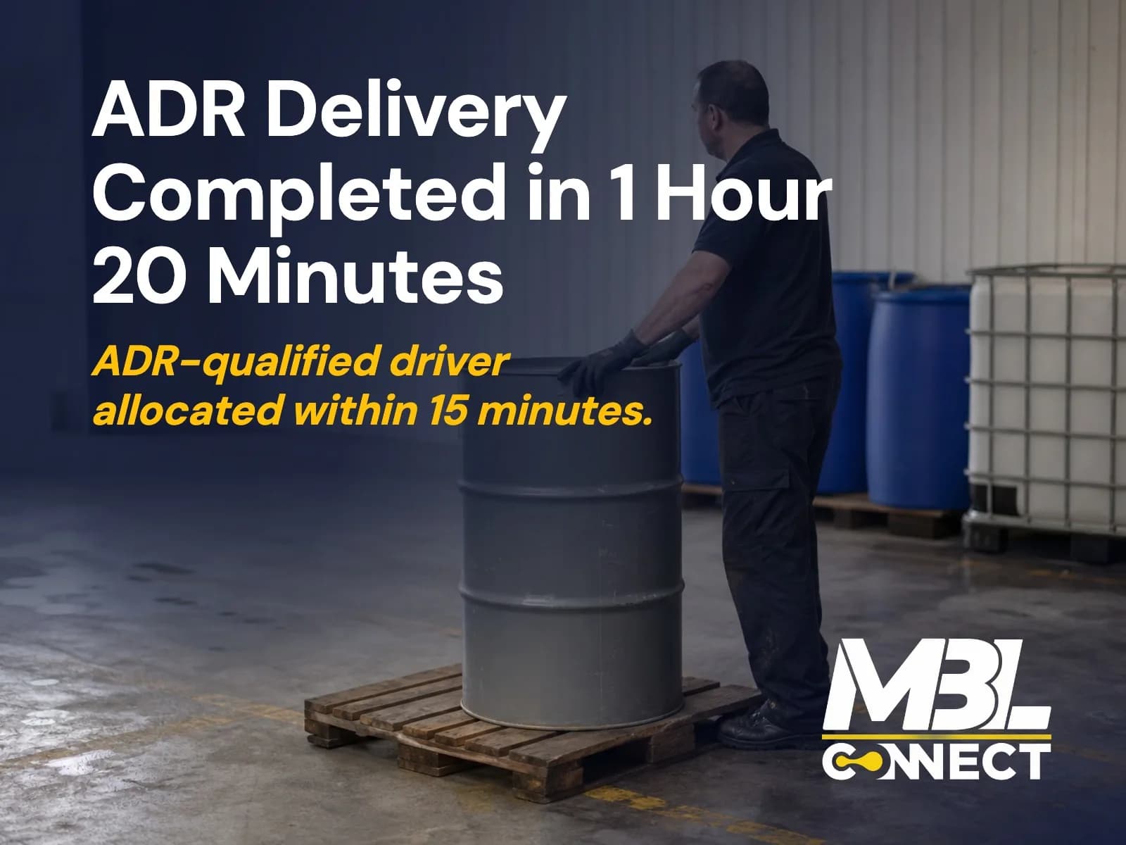 ADR Delivery Completed in 1 Hour 20 Minutes for a Manchester Chemical Manufacturer