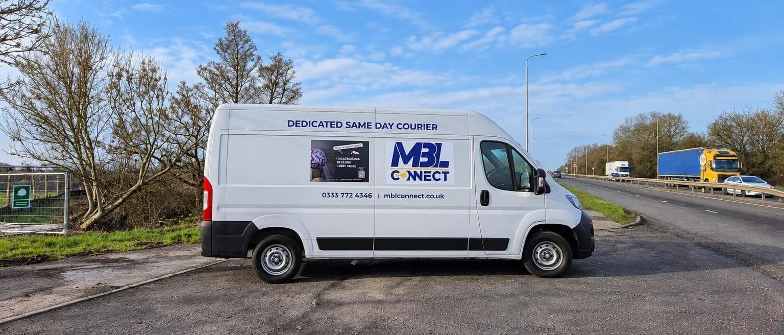 MBL Connect dedicated courier van on the road